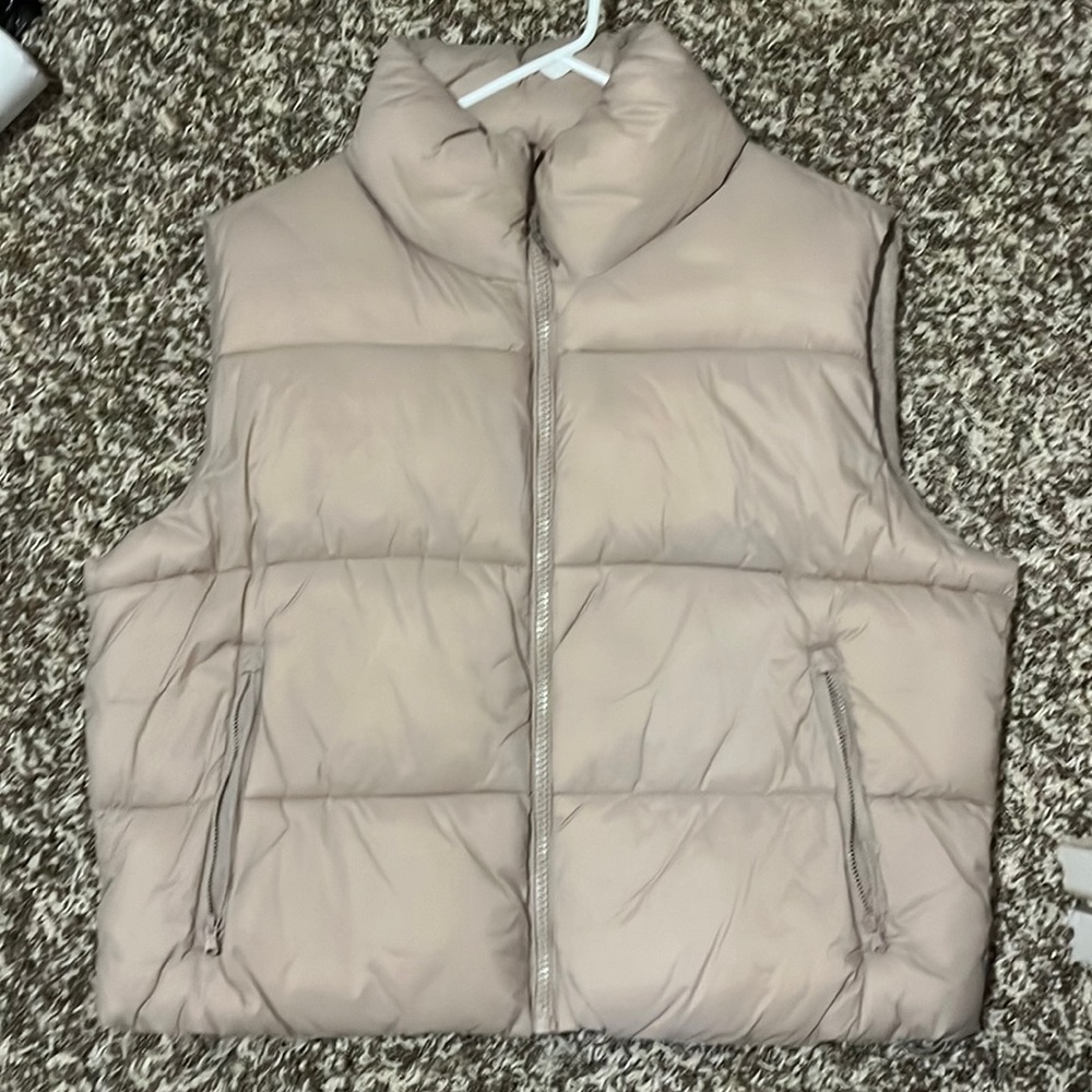 Pink puffer vest
